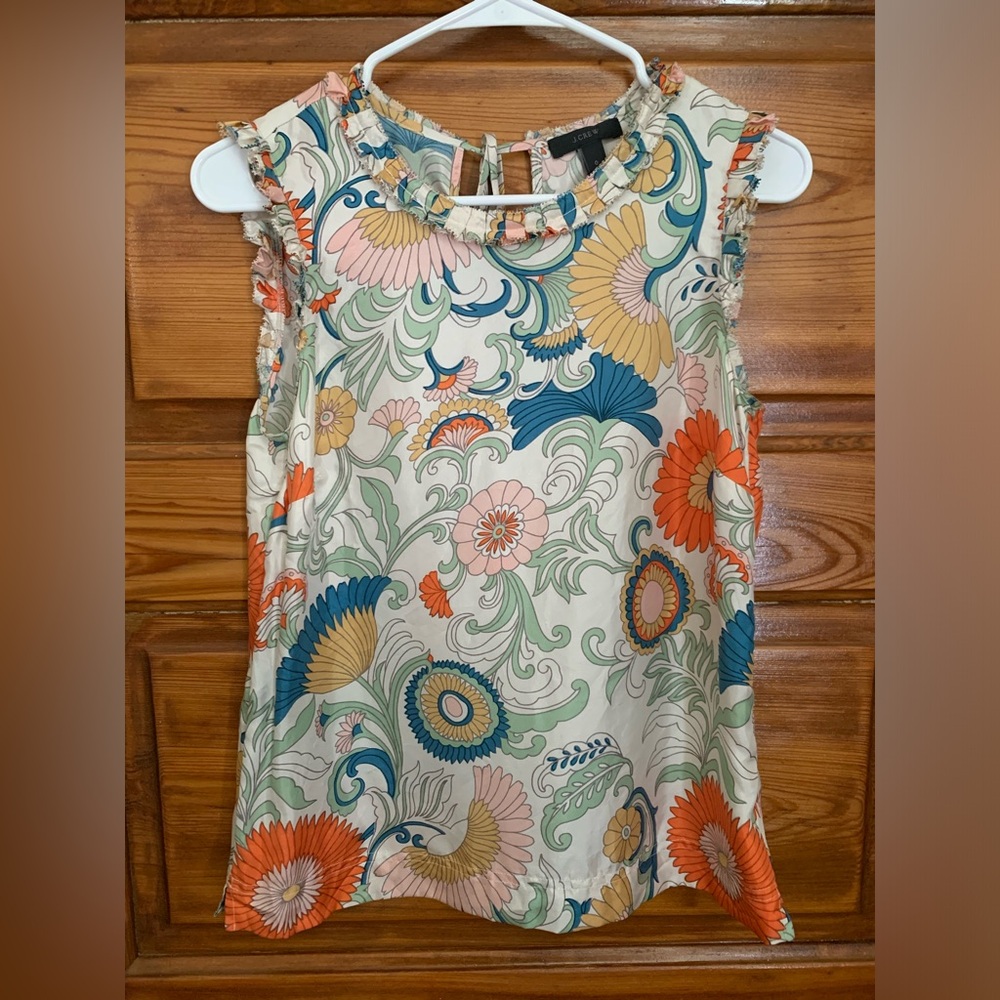 J. Crew silk tank top sz 0